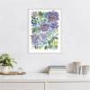 image:imageKate and Laurel Watercolor Purple Hydrafloral Framed Canvas Wall Art by Patricia Shaw 18 x 24 Sylvie Beaded Rustic Natural Whimsical Abstract Flowers Art for Wall Decor Living Room BedroomBeaded White