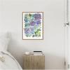 image:imageKate and Laurel Watercolor Purple Hydrafloral Framed Canvas Wall Art by Patricia Shaw 18 x 24 Sylvie Beaded Rustic Natural Whimsical Abstract Flowers Art for Wall Decor Living Room BedroomBeaded Natural