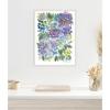 image:imageKate and Laurel Watercolor Purple Hydrafloral Framed Canvas Wall Art by Patricia Shaw 18 x 24 Sylvie Beaded Rustic Natural Whimsical Abstract Flowers Art for Wall Decor Living Room BedroomBeaded White