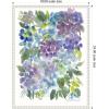 image:imageKate and Laurel Watercolor Purple Hydrafloral Framed Canvas Wall Art by Patricia Shaw 18 x 24 Sylvie Beaded Rustic Natural Whimsical Abstract Flowers Art for Wall Decor Living Room BedroomBeaded White