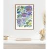 image:imageKate and Laurel Watercolor Purple Hydrafloral Framed Canvas Wall Art by Patricia Shaw 18 x 24 Sylvie Beaded Rustic Natural Whimsical Abstract Flowers Art for Wall Decor Living Room BedroomBeaded Natural