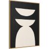 image:imageKate and Laurel White Geometric Abstract Framed Canvas Wall Art by July Art Prints 18 x 24 Sylvie Black Modern Abstract Art for Wall Decor Living Room BedroomNatural