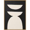 image:imageKate and Laurel White Geometric Abstract Framed Canvas Wall Art by July Art Prints 18 x 24 Sylvie Black Modern Abstract Art for Wall Decor Living Room BedroomNatural