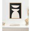 image:imageKate and Laurel White Geometric Abstract Framed Canvas Wall Art by July Art Prints 18 x 24 Sylvie Black Modern Abstract Art for Wall Decor Living Room BedroomNatural
