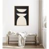image:imageKate and Laurel White Geometric Abstract Framed Canvas Wall Art by July Art Prints 18 x 24 Sylvie Black Modern Abstract Art for Wall Decor Living Room BedroomNatural