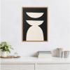 image:imageKate and Laurel White Geometric Abstract Framed Canvas Wall Art by July Art Prints 18 x 24 Sylvie Black Modern Abstract Art for Wall Decor Living Room BedroomNatural