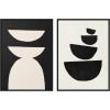 image:imageKate and Laurel White Geometric Abstract and Black Geometric Abstract Set of 2 28x38 Framed Canvas Wall Art Set by July Art Prints Sylvie Black Modern Abstract Art for Wall Decor Living RoomBlack
