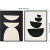 image:imageKate and Laurel White Geometric Abstract and Black Geometric Abstract Set of 2 28x38 Framed Canvas Wall Art Set by July Art Prints Sylvie Black Modern Abstract Art for Wall Decor Living RoomBlack