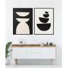 image:imageKate and Laurel White Geometric Abstract and Black Geometric Abstract Set of 2 28x38 Framed Canvas Wall Art Set by July Art Prints Sylvie Black Modern Abstract Art for Wall Decor Living RoomBlack