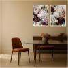 image:imageKate and Laurel Winter Peonies 2 Piece Framed Canvas Wall Art Set by Amy Lighthall Sylvie Beaded White Modern Contemporary Flower Art for Wall Decor