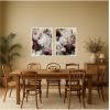 image:imageKate and Laurel Winter Peonies 2 Piece Framed Canvas Wall Art Set by Amy Lighthall Sylvie Beaded White Modern Contemporary Flower Art for Wall Decor