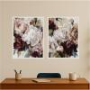image:imageKate and Laurel Winter Peonies 2 Piece Framed Canvas Wall Art Set by Amy Lighthall Sylvie Beaded White Modern Contemporary Flower Art for Wall Decor