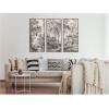 image:imageKate and Laurel Wooded 1648 Antonie Waterloo Linen Panel 3 Piece Framed Canvas Wall Art Set by Nostalgia Prints Sylvie Walnut Vintage Landscape Art for Wall Decor