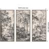 image:imageKate and Laurel Wooded 1648 Antonie Waterloo Linen Panel 3 Piece Framed Canvas Wall Art Set by Nostalgia Prints Sylvie Walnut Vintage Landscape Art for Wall Decor