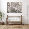 image:imageKate and Laurel Wooded 1648 Antonie Waterloo Linen Panel 3 Piece Framed Canvas Wall Art Set by Nostalgia Prints Sylvie Walnut Vintage Landscape Art for Wall Decor