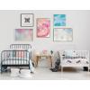 image:imageKate and Laurel x Mentoring Positives Collaboration Baby Girl Framed Canvas Wall Art 23x33 White Decorative Rainbow Abstract Art Print for Wall