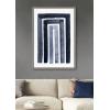 image:imageKate and Laurel x The Creative Bunch Studio Mid Century Modern Abstract Rainbow Indigo Wall Art 23x33 Gray Decorative Neutral Abstract Art for Wall