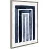 image:imageKate and Laurel x The Creative Bunch Studio Mid Century Modern Abstract Rainbow Indigo Wall Art 23x33 Gray Decorative Neutral Abstract Art for Wall