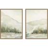 image:imageKate and Laurel AQ Winter Landscape No 6 2 Piece Framed Canvas Wall Art Set by Annie Quigley Sylvie Dark Gold Modern Contemporary Landscape Art for Wall DecorSylvie Dark Gold