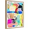 image:imageKate and Laurel Abstract 10 Framed Canvas Wall Art by Emma Daisy 18 x 24 Sylvie Natural Modern Contemporary Abstract Art for Wall Decor Living Room Bedroom