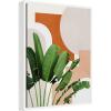 image:imageKate and Laurel Abstract Botanical 1 Leaves Framed Canvas Wall Art by July Art Prints 18 x 24 Sylvie White MidCentury Abstract Flowers Art for Wall Decor Living Room Bedroom