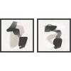 image:imageKate and Laurel Abstract Neutral 01 amp 02 2 Piece Framed Canvas Wall Art Set by Gabrielly Guedes Sylvie Black Modern Contemporary Abstract Art for Wall DecorSylvie Black