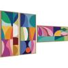 image:imageKate and Laurel Abstract Panels 3 Piece Framed Canvas Wall Art Set by Rachel Lee Sylvie Natural Modern Contemporary Abstract Art for Wall Decor
