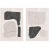 image:imageKate and Laurel Abstract Shapes 01 amp 02 2 Piece Framed Canvas Wall Art Set by Gabrielly Guedes Sylvie White Modern Contemporary Abstract Art for Wall Decor