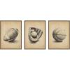 image:imageKate and Laurel Antique Football 3 Piece Framed Canvas Wall Art Set by The Creative Bunch Studio Sylvie Walnut Vintage Sport Art for Wall DecorSylvie Walnut