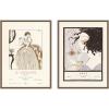 image:imageKate and Laurel Arly 1921 Alexandre Jacovleff amp A Janesich 1920 Edouard Halouze 2 Piece Framed Canvas Wall Art Set by Nostalgia Prints Sylvie Beaded Dark Gold Vintage Person Art for Wall Decor