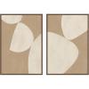 image:imageKate and Laurel Balance 01amp 02 2 Piece Framed Canvas Wall Art Set by Gabrielly Guedes Sylvie Walnut Modern Contemporary Abstract Art for Wall Decor