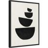 image:imageKate and Laurel Black Geometric Abstract 1 Framed Canvas Wall Art by July Art Prints 18 x 24 Sylvie Natural Black amp White Abstract Art for Wall Decor Living Room BedroomBlack