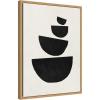 image:imageKate and Laurel Black Geometric Abstract 1 Framed Canvas Wall Art by July Art Prints 18 x 24 Sylvie Natural Black amp White Abstract Art for Wall Decor Living Room BedroomNatural