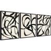 image:imageKate and Laurel Black Twist 13 and 4 Set of 3 18x24 Framed Canvas Wall Art Set by Alicia Bock Sylvie Black Modern Abstract Art for Wall Decor Living Room Bedroom