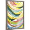 image:imageKate and Laurel Blake Brushstroke 120 Framed Printed Glass Wall Art by Jessi Raulet of Ettavee 18x24 Gray Decorative Colorful Abstract Art Print for Wall