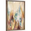 image:imageKate and Laurel Blake Brushstroke 133 Framed Printed Glass Wall Art by Jessi Raulet of Ettavee 18x24 Gold Neutral Abstract Wall DecorGold