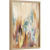 image:imageKate and Laurel Blake Brushstroke 133 Framed Printed Glass Wall Art by Jessi Raulet of Ettavee 18x24 Gold Neutral Abstract Wall DecorNatural