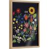 image:imageKate and Laurel Blake Dark Flora Framed Printed Glass Wall Art by Hannah Beisang 18x24 Natural Decorative Floral Art Print for Wall