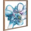 image:imageKate and Laurel Blake Indigo Blooms Framed Printed Acrylic Wall Art by Xizhou Xie 24x24 Natural Modern Abstract Bright Botanical Flower ArtGold