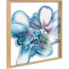 image:imageKate and Laurel Blake Indigo Blooms Framed Printed Acrylic Wall Art by Xizhou Xie 24x24 Natural Modern Abstract Bright Botanical Flower ArtNatural