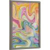 image:imageKate and Laurel Blake Marble 27 Framed Printed Glass Wall Art by Jessi Raulet of Ettavee 18x24 Gray Bright Abstract Wall Dcor