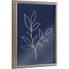 image:imageKate and Laurel Blake Modern Blue Botanical Line Sketch Print 2 Framed Printed Glass Wall Art by The Creative Bunch Studio 16 x 20 Natural Decorative Nature Art for WallGray