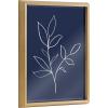 image:imageKate and Laurel Blake Modern Blue Botanical Line Sketch Print 2 Framed Printed Glass Wall Art by The Creative Bunch Studio 16 x 20 Natural Decorative Nature Art for WallNatural