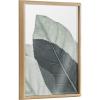 image:imageKate and Laurel Blake Modern Green Leaf Botanical II Framed Printed Glass Wall Art by The Creative Bunch Studio 18x24 Natural Decorative Nature Art for Wall