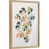 image:imageKate and Laurel Blake Tropical Leaves 02 Framed Printed Glass Wall Art by Alicia Schultz 18 x 24 Natural Decorative Tropical Art for WallNatural
