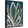 image:imageKate and Laurel Blue Flora 1 Framed Canvas Wall Art by Alicia Bock 18 x 24 Sylvie Black Modern Abstract Flowers Art for Wall Decor Living Room Bedroom