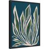 image:imageKate and Laurel Blue Flora 2 Framed Canvas Wall Art by Alicia Bock 18 x 24 Sylvie Black Modern Abstract Nature Art for Wall Decor Living Room Bedroom