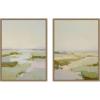 image:imageKate and Laurel Calming Landscape I amp II 2 Piece Framed Canvas Wall Art Set by Amy Lighthall Sylvie Dark Gold Modern Contemporary Abstract Art for Wall Decor