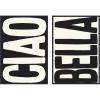 image:imageKate and Laurel Ciao Bella Typography Black and White 2 Piece Framed Canvas Wall Art Set by Lucky Guava Sylvie Beaded Black Modern Contemporary Typography Art for Wall Decor