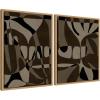 image:imageKate and Laurel Contour 1 and 2 Set of 2 18x24 Framed Canvas Wall Art Set by Shatha Al Dafai Sylvie Natural Modern Abstract Art for Wall Decor Living Room Bedroom